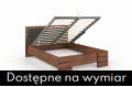 Łóżko bukowe GOTLAND HIGH ze skrzynią orzech
