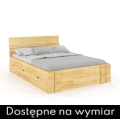 Łóżko sosnowe ARHUS HIGH z szufladami