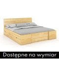 Łóżko sosnowe HESSLER HIGH z szufladami