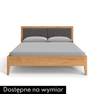 Łóżko tapicerowane SILVA z litego drewna