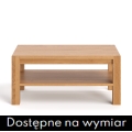 Stolik kawowy GUSTAV lity dąb / z półką