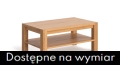 Stolik kawowy GUSTAV lity dąb / z półką