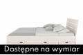 Łóżko bukowe SANDEMO HIGH z szufladami białe