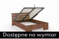 Łóżko bukowe SANDEMO HIGH ze skrzynią orzech